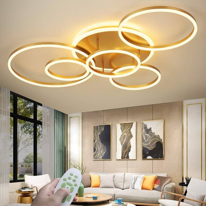 LED Modern Deckenleuchte Dimmbar Wohnzimmer Deckenlampe Creative