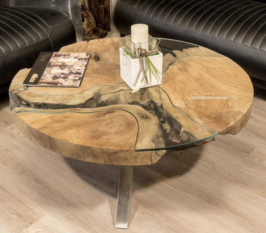 Runder Couchtisch aus Holz "Natural Eternia" - Der Tischonkel