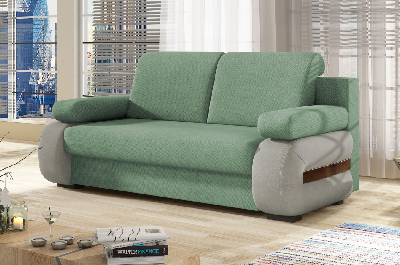-Sitzer Sofa Couch LAURA Schlafsofa Bettkasten Schlaffunktion Farbe wählbar