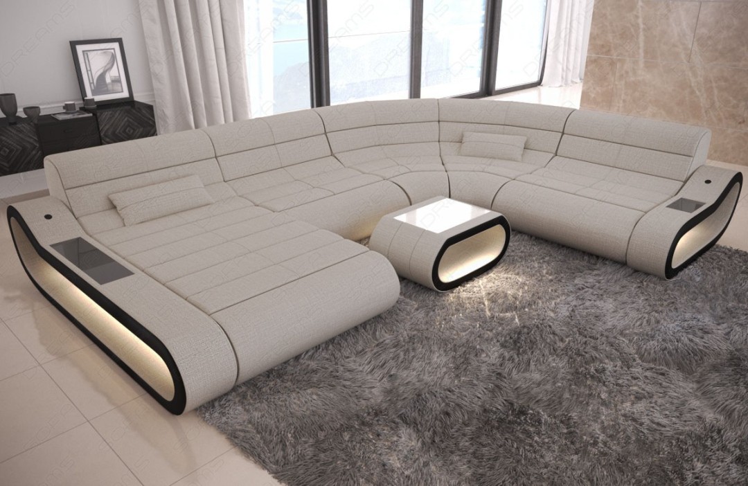 Sofa Wohnlandschaft Concept XXL mit Stoffbezug